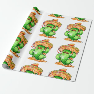 Papier Cadeau Cactus mignon