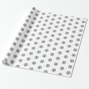 Papier Cadeau Cadeau à motif de ballon de football minimaliste