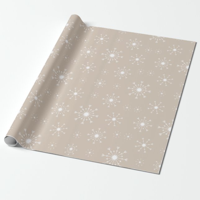 Papier Cadeau Cadeau Brown et blanc de papier d'emballage de (Déroulé)