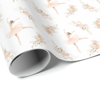 Papier Cadeau Cadeau d'anniversaire à motif floral Ballerine Ros