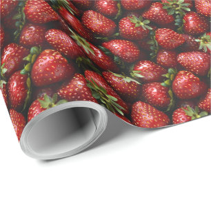 Papier Cadeau Cadeau d'anniversaire fraise