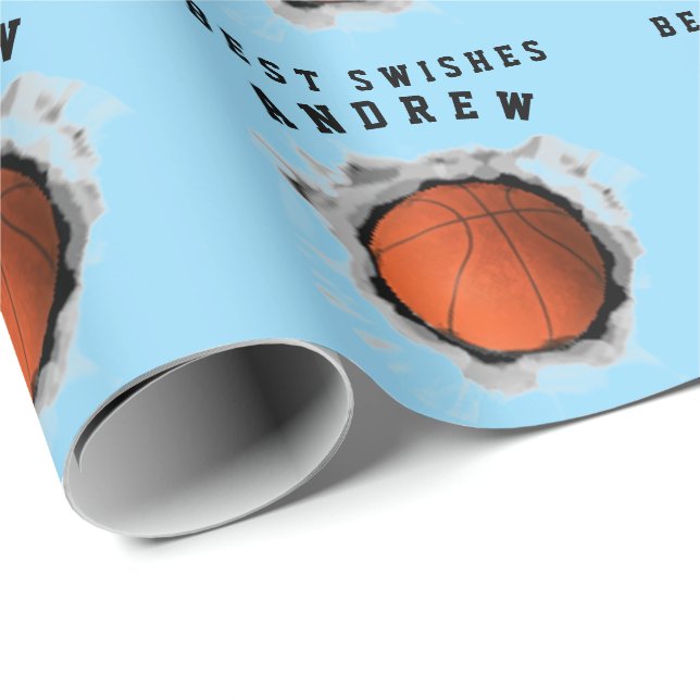 Papier Cadeau Cadeau de basket-ball créatif (Coin rond)