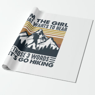Papier Cadeau Cadeau de campeur Je suis la fille qui part fair