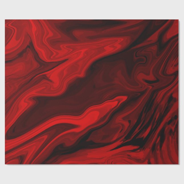 Papier Cadeau Cadeau de conception en marbre rouge sang (Plat)