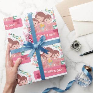 Papier Cadeau Cadeau de fête des mères magnifique