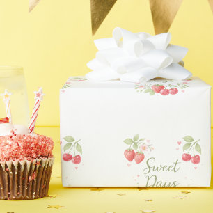 Papier Cadeau Cadeau de fruits floraux de jours sucrés