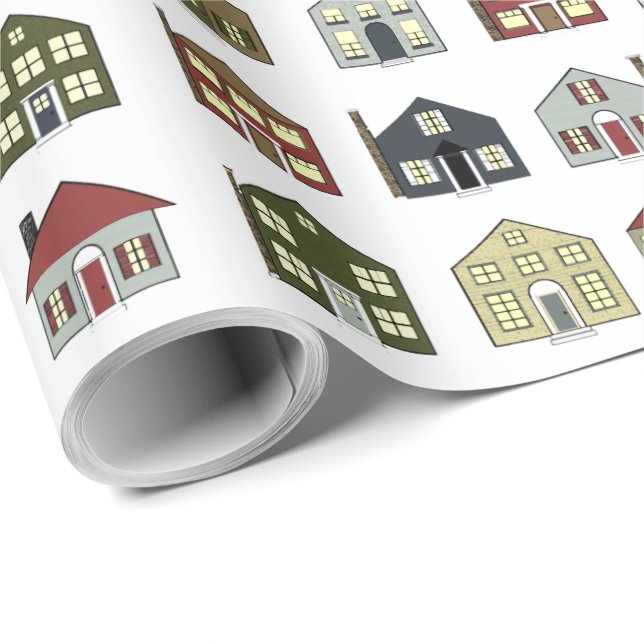 Papier Cadeau Cadeau de l'agent immobilier (Coin rond)