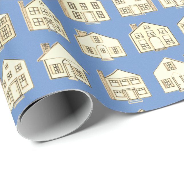 Papier Cadeau Cadeau de l'agent immobilier (Coin rond)