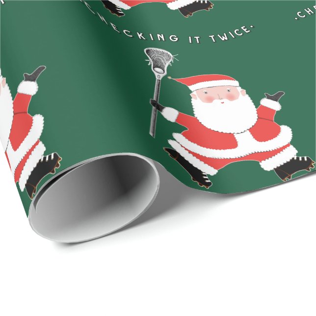 Papier Cadeau Cadeau de Noël de crosse (Coin rond)