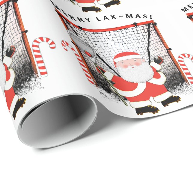 Papier Cadeau Cadeau de Noël de crosse (Coin rond)