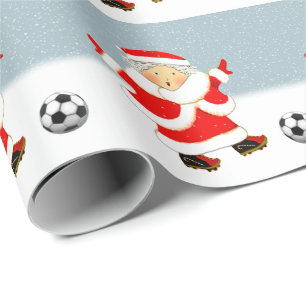 Papier Cadeau Cadeau de Noël de football
