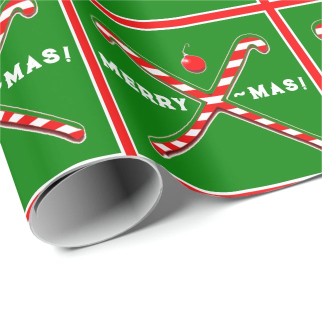 Papier Cadeau Cadeau de Noël de hockey sur gazon (Coin rond)