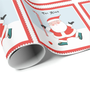Papier Cadeau Cadeau de Noël de hockey sur gazon personnalisé