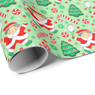 Papier Cadeau Cadeau de Noël de tennis