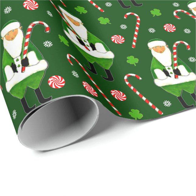 Papier Cadeau Cadeau de Noël irlandais (Coin rond)