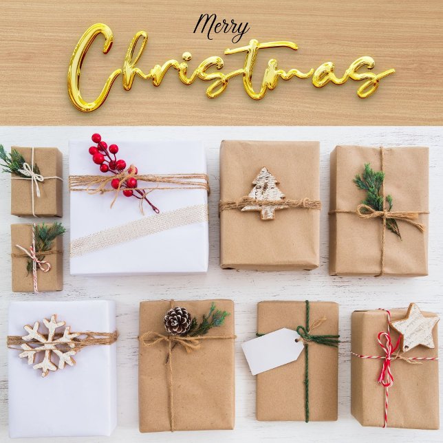 Papier Cadeau Cadeau de Noël moderne et tendance (Créateur téléchargé)