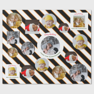 Papier Cadeau Cadeau de Noël personnalisé 🎄 quatre photos