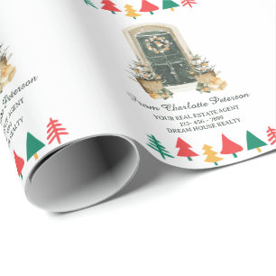 Papier Cadeau Cadeau de Noël pour client d'agent immobilier