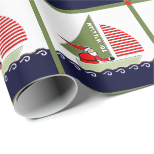 Papier Cadeau Cadeau de Noël pour la voile