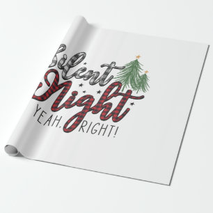 Papier Cadeau Cadeau de Noël Silence Nuit Oui