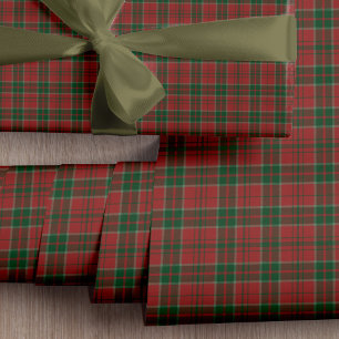 Papier Cadeau Cadeau de Noël tartan carreau rouge élégant classi