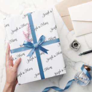 Papier Cadeau Cadeau de Noms de Couple Personnalisable pour Mari