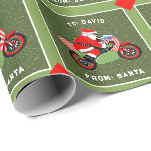 Papier Cadeau Cadeau de vacances de course de motocross