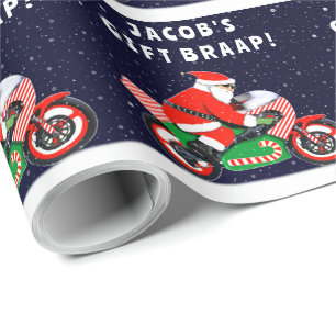 Papier Cadeau Cadeau de vacances drôle de moto