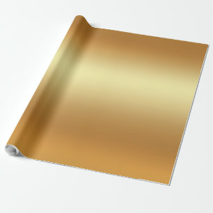 Papier Cadeau Cadeau d'or moderne élégant d'or fascinant de Faux
