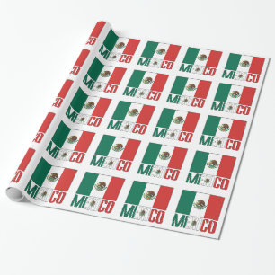 Papier Cadeau Cadeau du Mexique et du drapeau mexicain