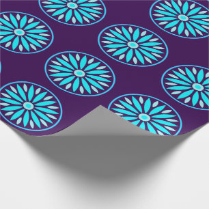 PAPIER CADEAU CADEAU FLEUR MODERNE COLORÉ POUR FILLE SŒUR MAMAN