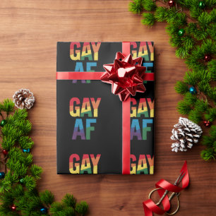 Papier Cadeau Cadeau gay AF LGBT Fierté Mois de la fierté