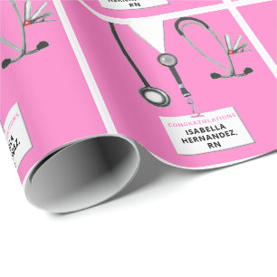 Papier Cadeau Cadeau infirmière rose