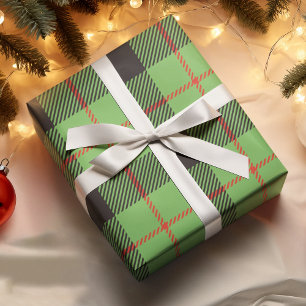 Papier Cadeau Cadeau moderne rouge et vert Vacances Plaid