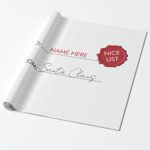 Papier Cadeau Cadeau officiel du Père Noël présent du pôle Nord