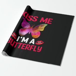 Papier Cadeau Cadeau Papillon Embrasse Moi Je Suis Un Papillon