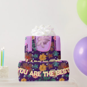 Papier Cadeau Cadeau personnalisé de la fête des mères pour le b