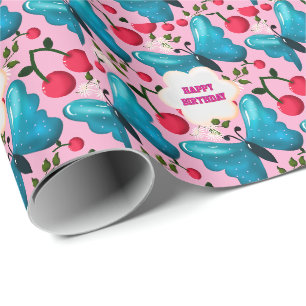 Papier Cadeau Cadeau personnalisé et sur mesure de papillon en c