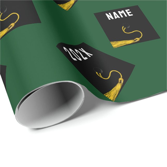 Papier Cadeau Cadeau personnalisé Green (Coin rond)