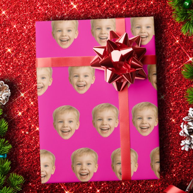 Papier Cadeau Cadeau Personnalisé, Photo Personnalisée Du Visage (Créateur téléchargé)