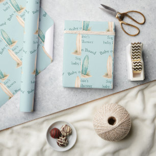 Papier Cadeau Cadeau personnalisé pour la fête prénatale "Bébé à