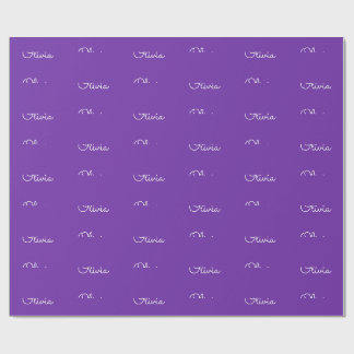 Papier Cadeau Cadeau personnalisé violet pour filles