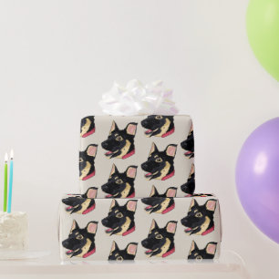 Papier Cadeau Cadeau pour amateur de chiens GSD Art chiot Berger