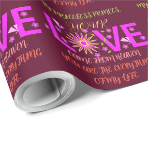 PAPIER CADEAU CADEAU POUR MAMAN, SOEUR, FILLE, AMIE, PETITE AMIE