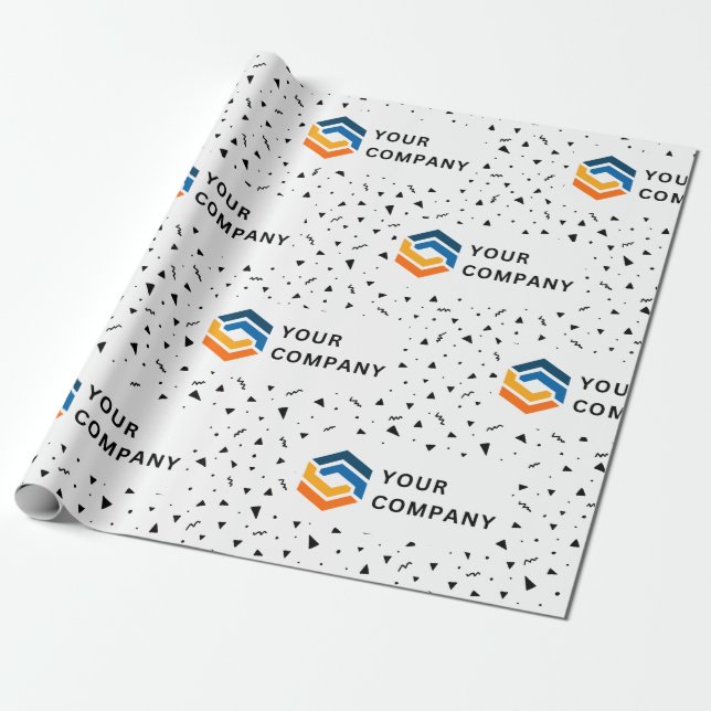 Papier Cadeau Cadeaux d'affaires personnalisés avec logo d'entre (Déroulé)