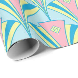 Papier Cadeau Cadeaux de Miami de fan d'art déco