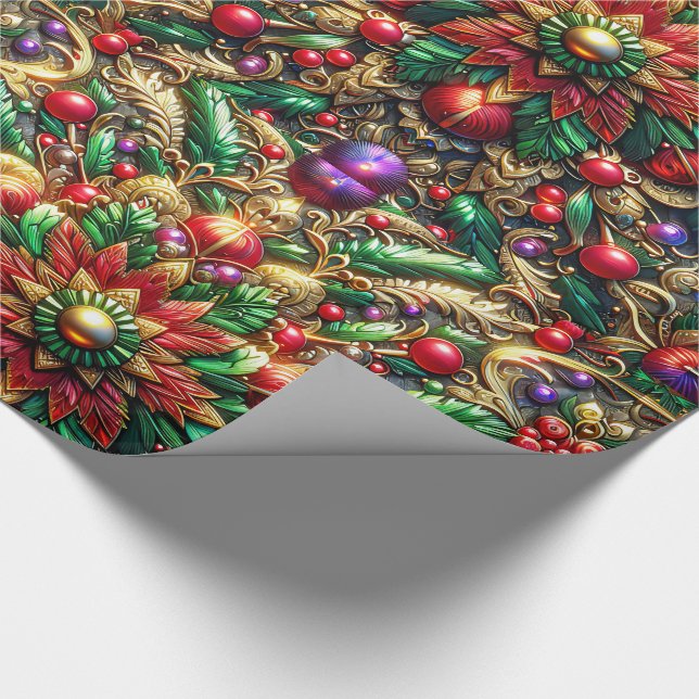 Papier Cadeau ~ Cadeaux de Noël multicolores ~ (Coin)