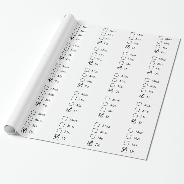 Papier Cadeau Cadeaux de PhD pour des femmes (Déroulé)