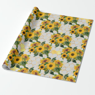 Papier Cadeau Cadeaux de tournesol   Ressentez Comme Un Tourneso