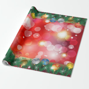 Papier Cadeau Cadeaux de vacances d'hiver Décoration Fir de No